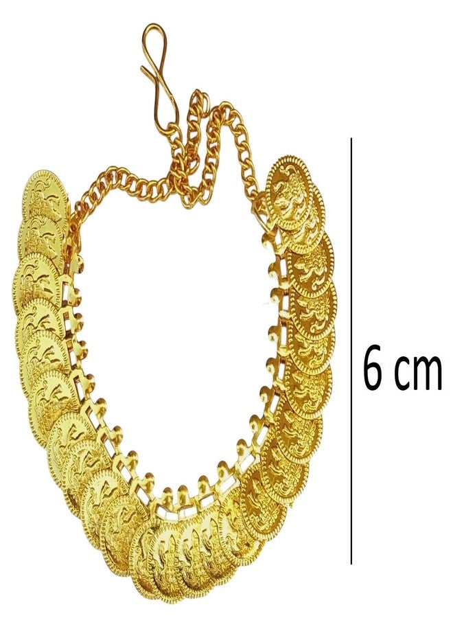 Snabs Ginny Coin Mala with Mukut for God Idol, Beautiful Garland Haar for Laddu Gopalji, MATA Rani, Radhaji Krishnaji, Laxmi Ganesh ji Murti - Image 4